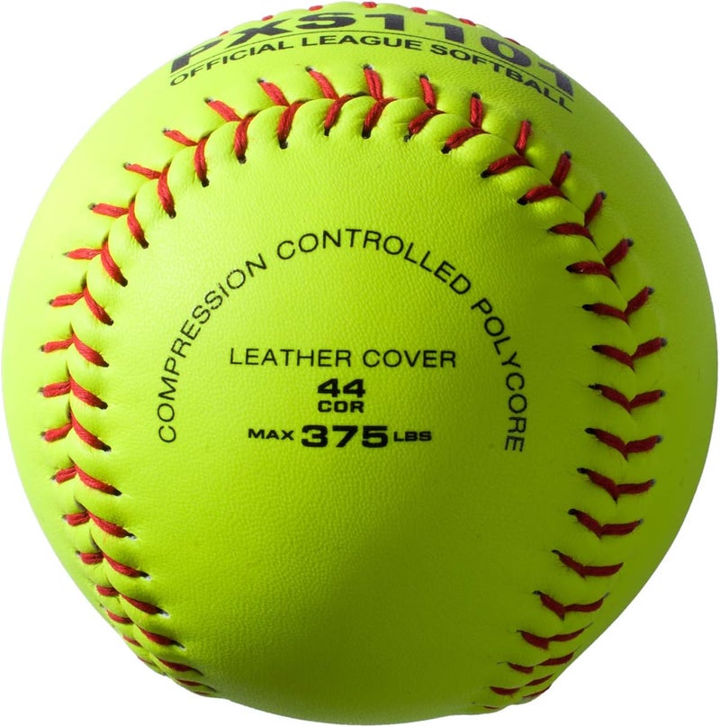 PHINIX Slow-Pitch Split Leather Softballs Professional Quality Practice Competitions 11 Inch (COR .44 / Comp.375) - Image 2